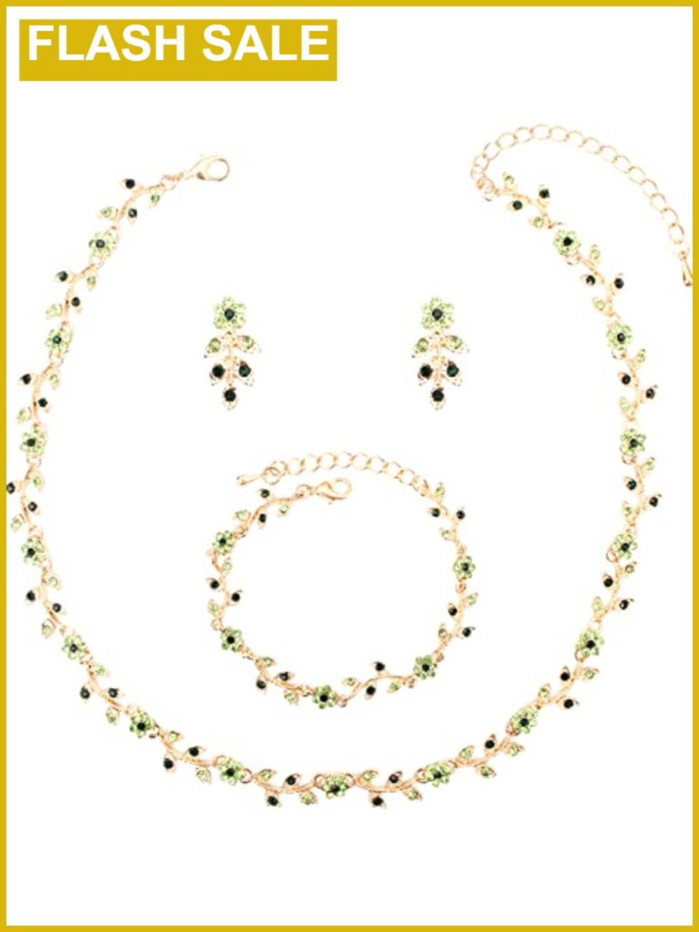 Rhinestone Crystal Choker Necklace Earrings Bracelet Jewelry Set Platinum Plated